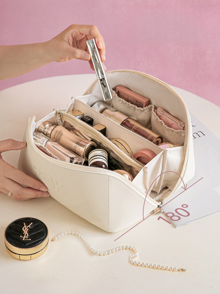 Solid Makeup Bag - White