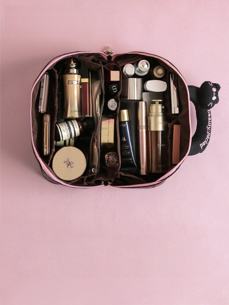 Leopard Print Makeup Bag - Pink
